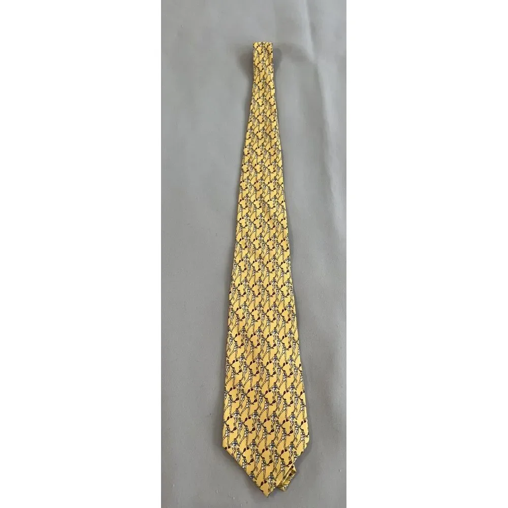 Vintage POLO Ralph Lauren 100% Silk Men's Tie Tennis Made by‎ Hand USA